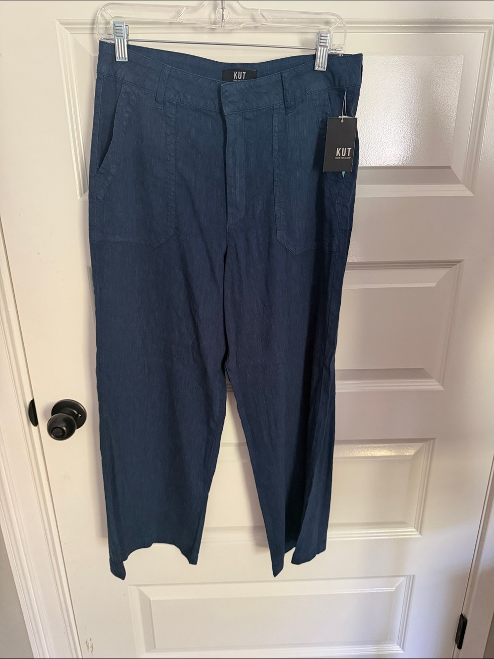 Kut from the Kloth Wide-Leg Linen-blend Pants
